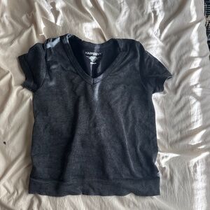 Black Ribbed Harper&Ivy Short Sleeve
